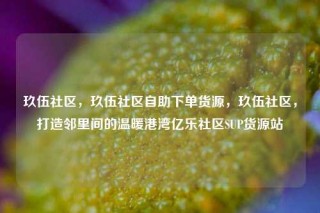 玖伍社区，玖伍社区自助下单货源，玖伍社区，打造邻里间的温暖港湾亿乐社区SUP货源站