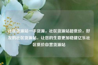 社区货源站一手货源，社区货源站超低价，好友的社区货源站，让您的生意更加稳健亿乐社区低价自营货源站