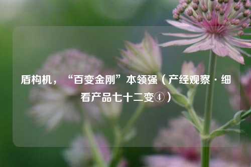 盾构机，“百变金刚”本领强（产经观察·细看产品七十二变④）  第1张