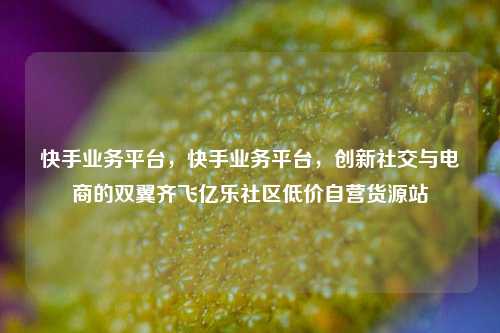 快手业务平台	，快手业务平台，创新社交与电商的双翼齐飞亿乐社区低价自营货源站  第1张