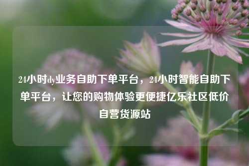 24小时dy业务自助下单平台	，24小时智能自助下单平台，让您的购物体验更便捷亿乐社区低价自营货源站  第1张