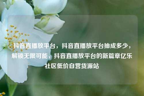 抖音直播放平台，抖音直播放平台抽成多少	，解锁无限可能，抖音直播放平台的新篇章亿乐社区低价自营货源站  第1张